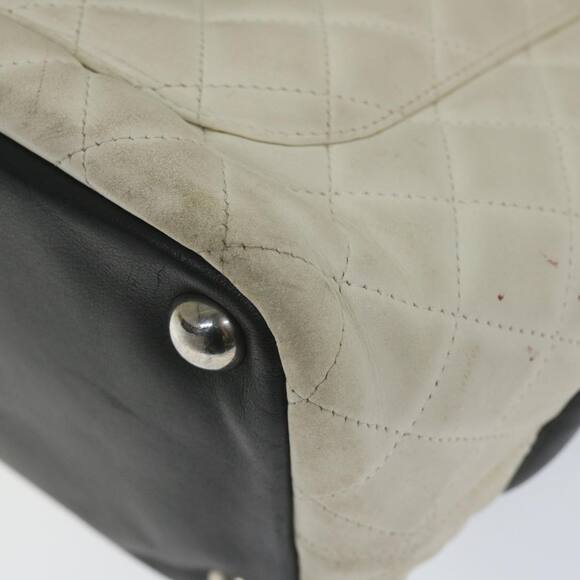 CHANEL Cambon Line Tote Bag Leather White CC - Picture 14 of 16